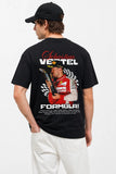 SEBASTIAN VETTEL FERRARI | %100 PAMUK SIRT BASKILI HEAVY COTTON PREMIUM KALİTE T-SHIRT (Y364)
