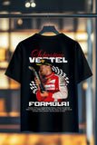 SEBASTIAN VETTEL FERRARI | %100 PAMUK SIRT BASKILI HEAVY COTTON PREMIUM KALİTE T-SHIRT (Y364)