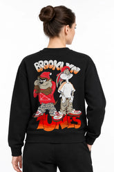 Tazmania and Bugs Bunny | BL Sweatshirt | Kadın (YSW372)