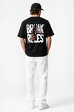 BREAK RULES | SIRT BASKILI %100 PAMUK PREMIUM KALİTE T-SHIRT (Y331)