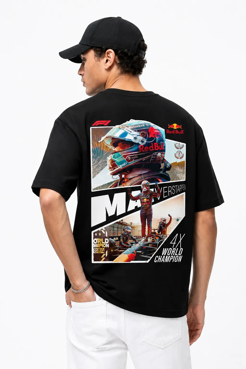 MAX VERSTAPPEN REDBULL RACING  | %100 PAMUK SIRT BASKILI HEAVY COTTON PREMIUM KALİTE T-SHIRT (Y363)