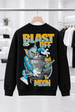 Tom Jerry Moon | BL Sweatshirt | Kadın (YSW374)