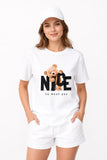 TEDDY BEAR NICE TO MEET U | %100 PAMUK HEAVY COTTON PREMIUM KALİTE T-SHIRT (Y327)