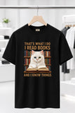 THE READER CAT | %100 PAMUK HEAVY COTTON PREMIUM KALİTE T-SHIRT (Y519)